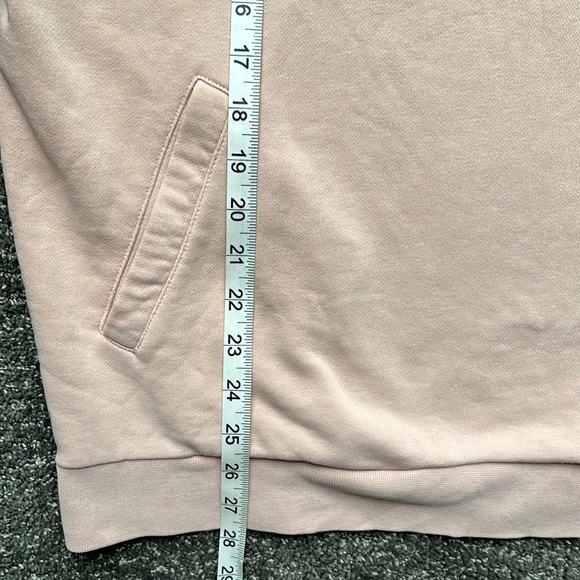 🩰ZARA French Terry Hoodie Elbow length sleeves soft pink size large - Picture 6 of 8